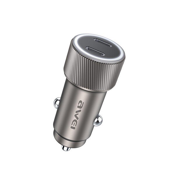 Automobilinis kroviklis Awei C-858 33W 2xUSB-C juodas