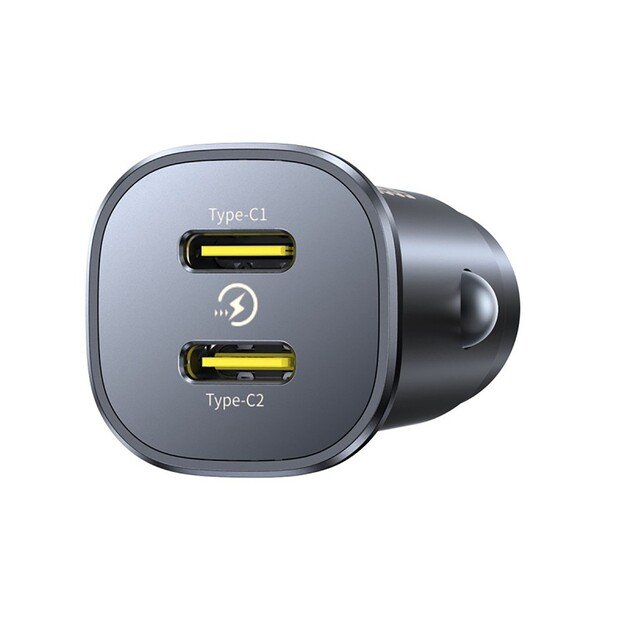Automobilinis kroviklis Baseus GoTrip 2xUSB-C 30W juodas 1
