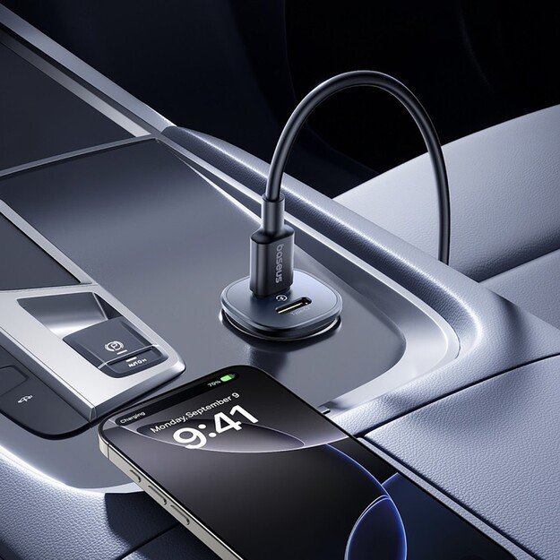 Automobilinis kroviklis Baseus GoTrip 2xUSB-C 30W juodas 3