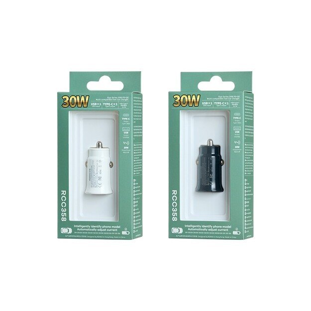 Automobilinis kroviklis Remax RCC358 30W USB-C/USB-A juodas 2