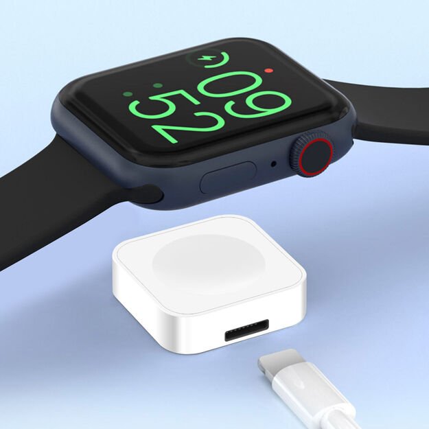 Apple watch kroviklis Lightning jungtim Baltas