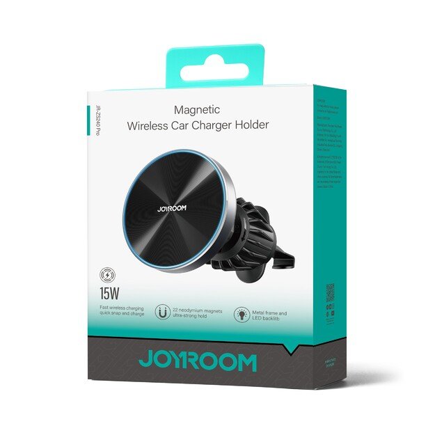 Automobilinis kroviklis laikiklis Joyroom JR-ZS240 Pro MagSafe 15W juodas