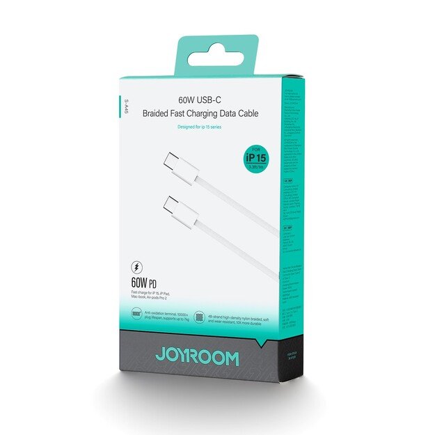 Laidas Joyroom S-A45 Type C ir Type C 60W 1m Pilkas 3