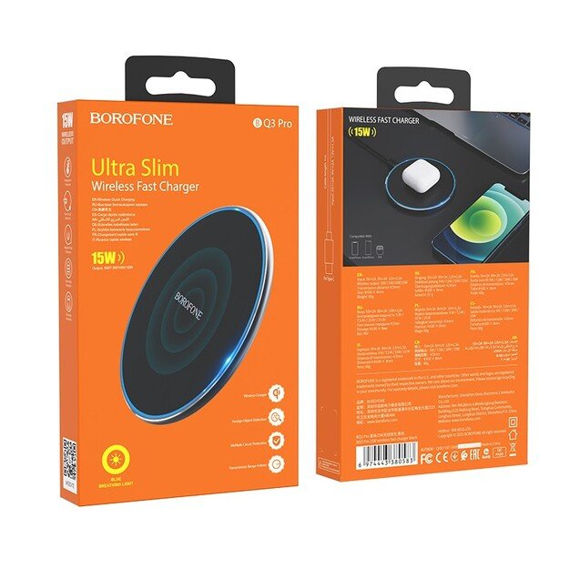 Bevielis kroviklis Borofone BQ3 Pro 15W juodas 4