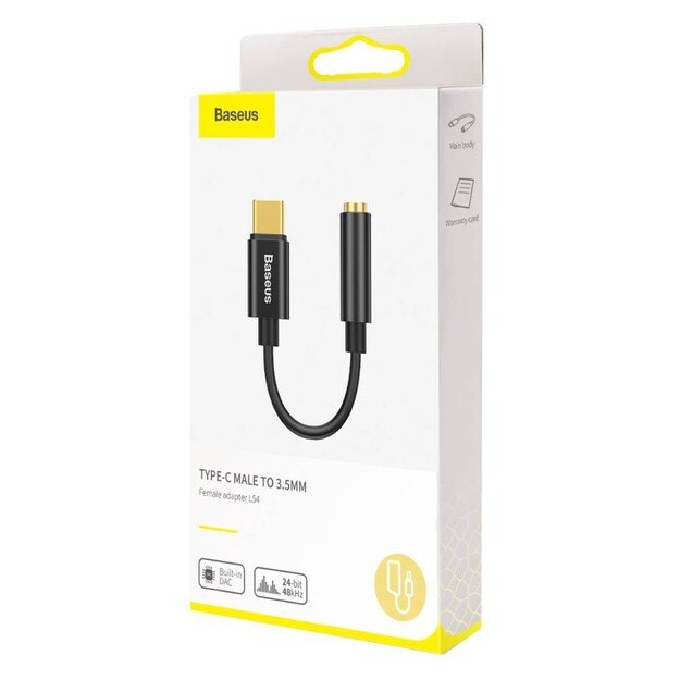 Audio adapteris Baseus L54 iš Type-C į 3.5mm juodas CATL54-01 1