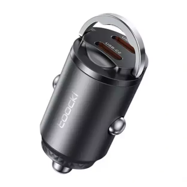 Automobilinis kroviklis Toocki Mini 45W Type C Juodas