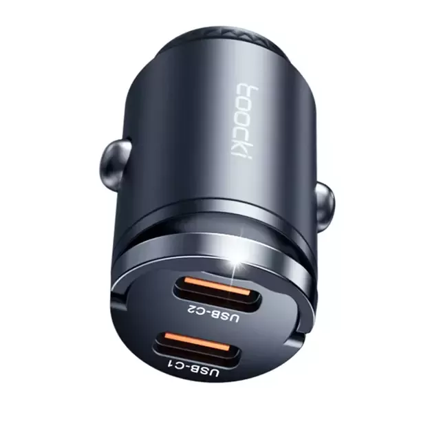 Automobilinis kroviklis Toocki Mini 45W Type C Juodas