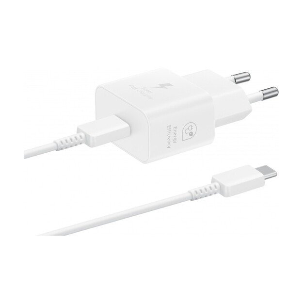 Kroviklis Samsung EP-T2510XWEGEU 25W su Type C laidu baltas