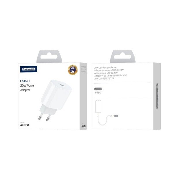 Krovimo blokelis Jellico AK180 20W USB-C Baltas 2