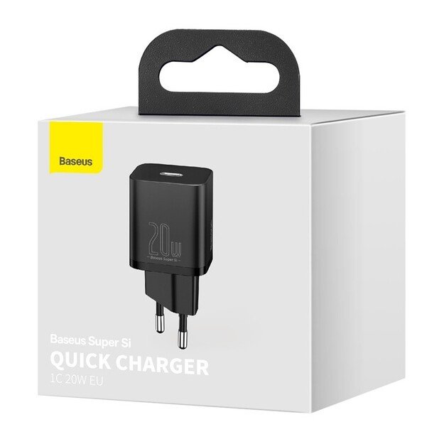 Krovimo blokelis Baseus Super Si 20W USB-C CCSUP-B01 Juodas