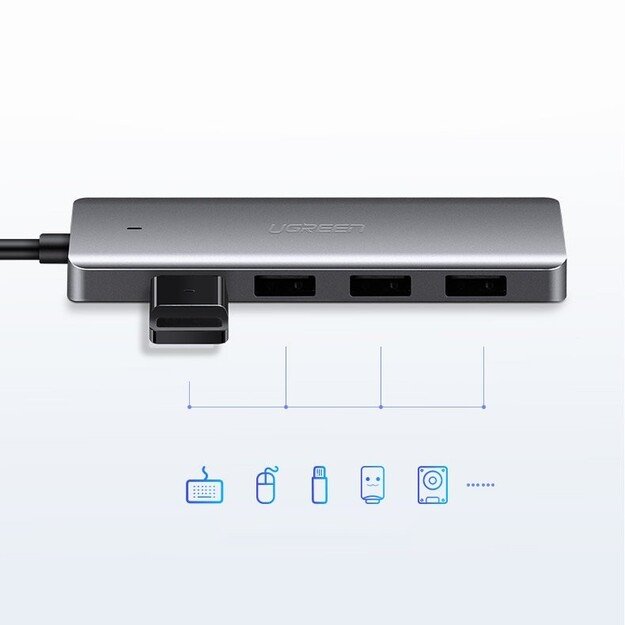 Adapteris Ugreen CM219 USB-C to 4xUSB-A 1