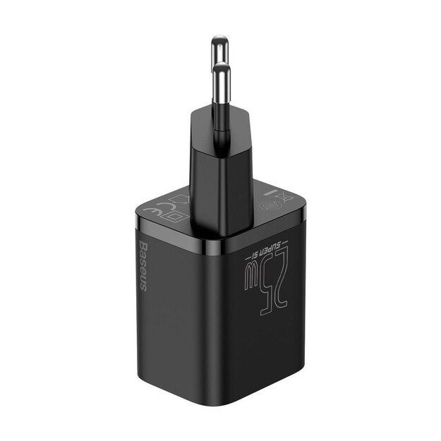 Krovimo blokelis Baseus Super Si 25W su USB C 1m laidu CCSUP-L01 Juodas