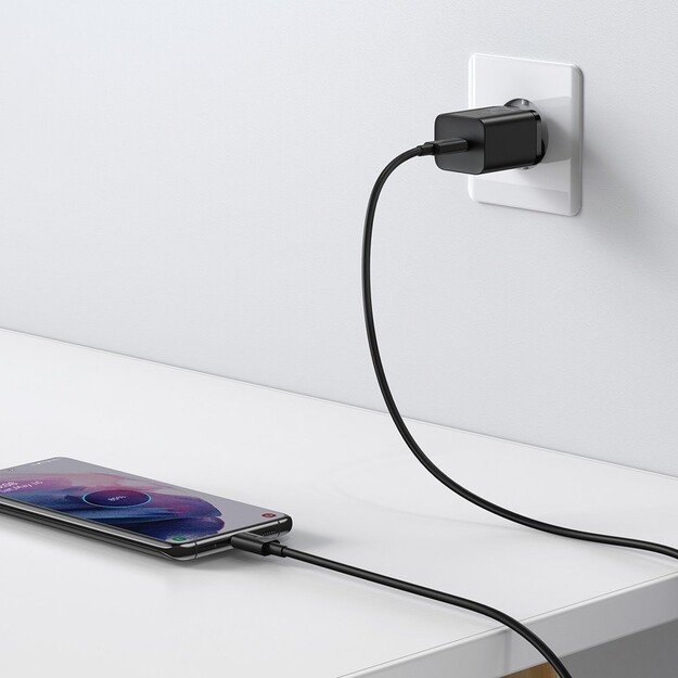 Krovimo blokelis Baseus Super Si 25W su USB C 1m laidu CCSUP-L01 Juodas