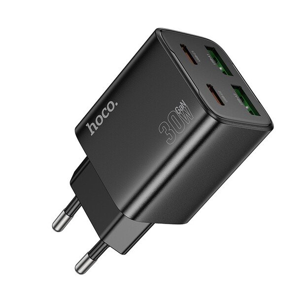 Kroviklis Hoco N56 30W 2xUSB-C / 2xUSB-A Juodas 1